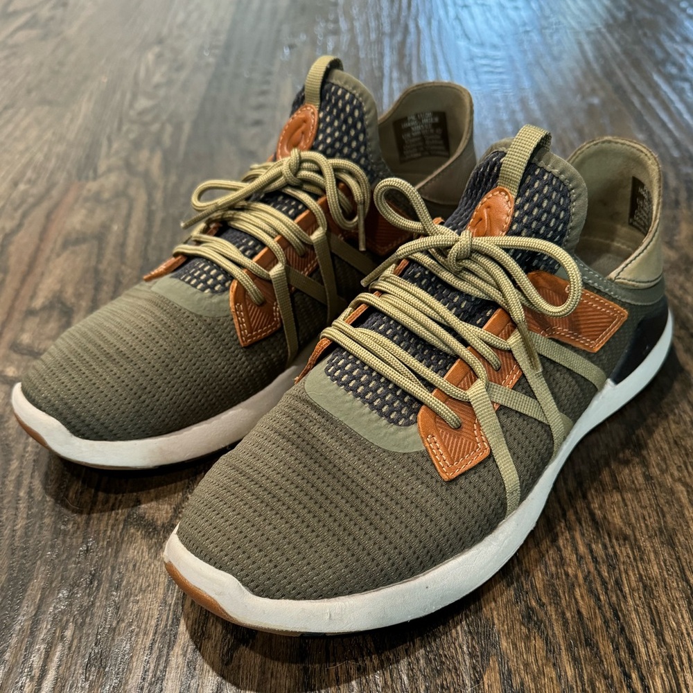 OluKai Olive and Tan Athletic Shoes